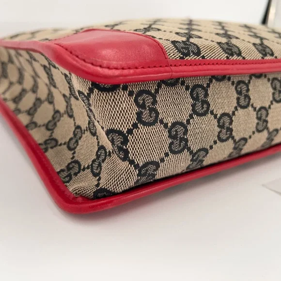 Gucci Vintage GG Canvas Shoulder Bag Very Good Condition!